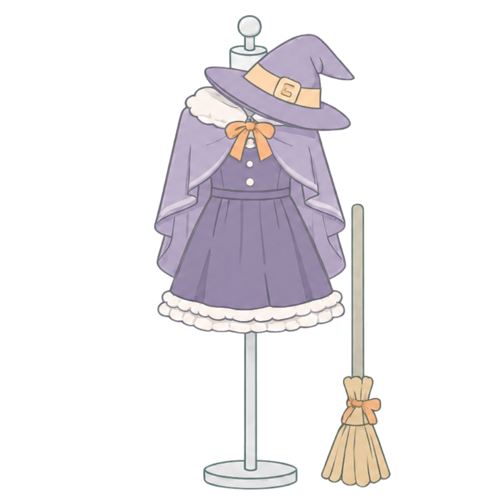 ハロウィン向けの魔女風イベント衣装イメージ